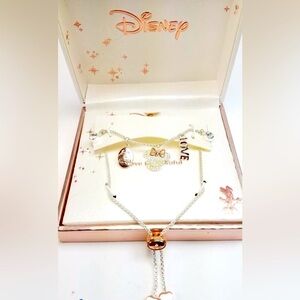 NIB 2 Tone Metallic Disney Love is Bowtiful Minnie Mouse Wrap Around Bracelet